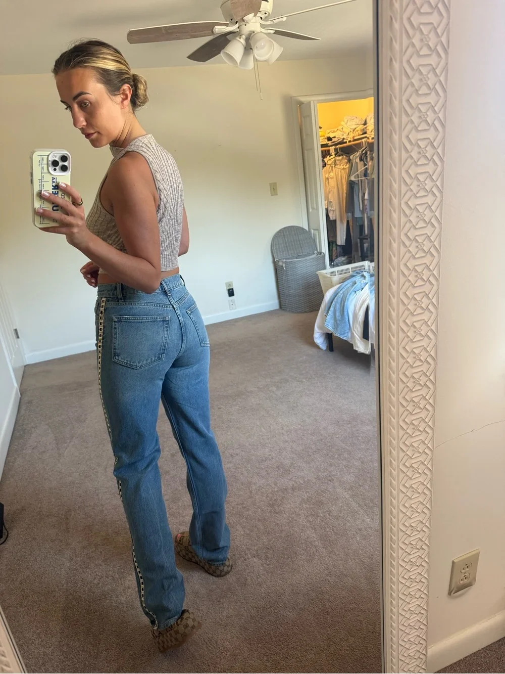 Reformation Crystal High Rise Straight Long Jeans Maldives - Size 27 - Picture 11 of 14